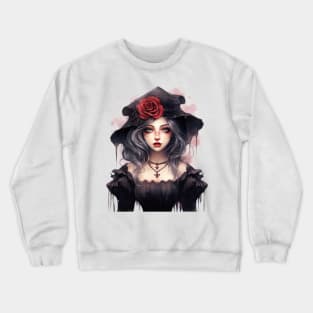 Gothic Roses Lady #2 Crewneck Sweatshirt